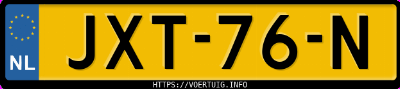Kenteken afbeelding van JXT76N, blauwe Volvo ES90 Single Motor