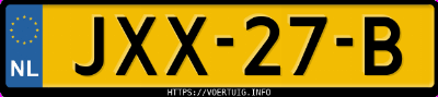 Kenteken afbeelding van JXX27B, grijze Volvo ES90 Single Motor