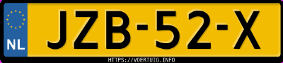 Kenteken afbeelding van JZB52X, grijze Volvo ES90 Single Motor