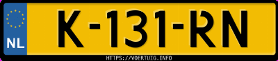 Kenteken afbeelding van K131RN, grijze Volvo XC90