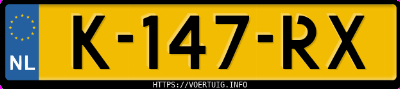 Kenteken afbeelding van K147RX, zwarte Volvo XC60