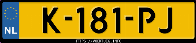 Kenteken afbeelding van K181PJ, blauwe Volvo XC40 T5 Recharge