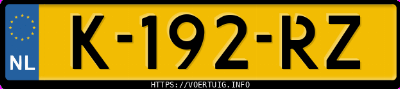 Kenteken afbeelding van K192RZ, zwarte Volvo V40 T3