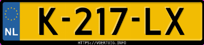 Kenteken afbeelding van K217LX, blauwe Volvo XC90 T8 Twin Engine Awd