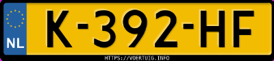 Kenteken afbeelding van K392HF, blauwe Volvo XC40 T3