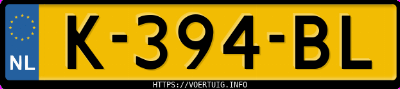 Kenteken afbeelding van K394BL, witte Volvo XC40 P8 Recharge Awd