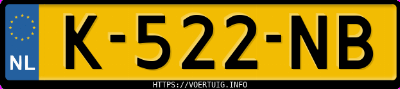 Kenteken afbeelding van K522NB, zwarte Volvo S80 V8 Awd