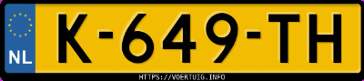 Kenteken afbeelding van K649TH, zwarte Volvo V90 D5 Drive Awd