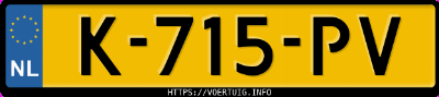 Kenteken afbeelding van K715PV, grijze Volvo XC90