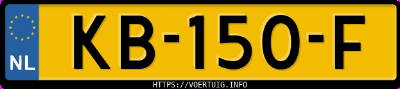 Kenteken afbeelding van KB150F, zwarte Volvo XC60 D4 Drive