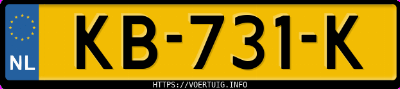 Kenteken afbeelding van KB731K, blauwe Volvo V40 T2