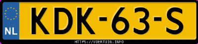 Kenteken afbeelding van KDK63S, grijze Volvo XC60