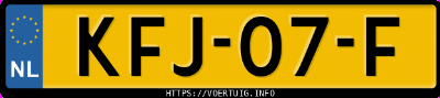 Kenteken afbeelding van KFJ07F, grijze Volvo XC60 Ii Awd