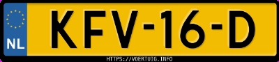 Kenteken afbeelding van KFV16D, grijze Volvo ES90 Single Motor