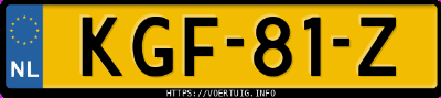 Kenteken afbeelding van KGF81Z, blauwe Volvo XC40 T3
