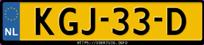 Kenteken afbeelding van KGJ33D, zwarte Volvo EX40 Xc40 Recharge Single Motor