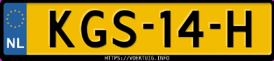 Kenteken afbeelding van KGS14H, grijze Volvo XC90 T8 Twin Engine Awd