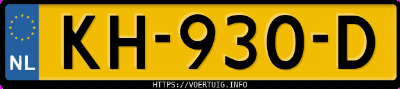 Kenteken afbeelding van KH930D, rode Volvo XC70 3.2 Awd