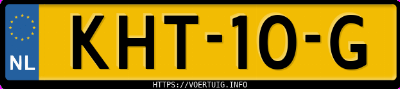 Kenteken afbeelding van KHT10G, grijze Volvo V60 B4