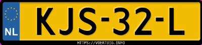 Kenteken afbeelding van KJS32L, zwarte Volvo V60 T4