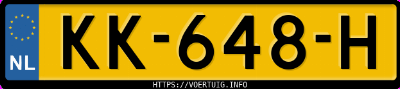 Kenteken afbeelding van KK648H, grijze Volvo V40 T2