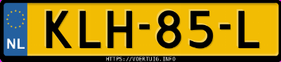 Kenteken afbeelding van KLH85L, zwarte Volvo XC40 T4 Twin Engine