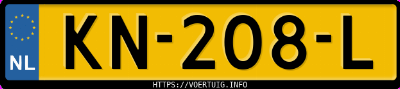 Kenteken afbeelding van KN208L, witte Volvo XC60 D4 Awd