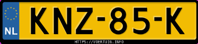 Kenteken afbeelding van KNZ85K, grijze Volvo XC40 T5 Recharge