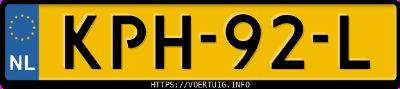 Kenteken afbeelding van KPH92L, zwarte Volvo XC60 Ii Awd