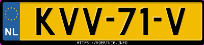 Kenteken afbeelding van KVV71V, zwarte Volvo XC40 T5 Recharge