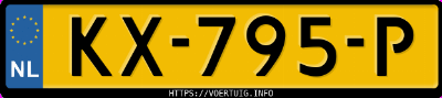 Kenteken afbeelding van KX795P, zwarte Volvo XC90 T8 Twin Engine Awd