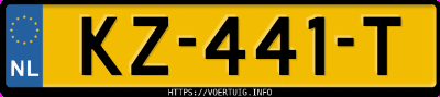 Kenteken afbeelding van KZ441T, blauwe Volvo XC90 T8 Twin Engine Awd