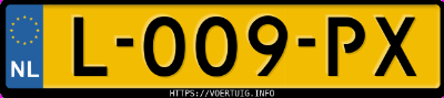 Kenteken afbeelding van L009PX, zwarte Volvo V60 B3