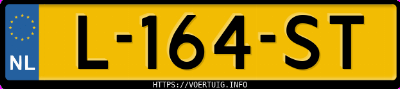Kenteken afbeelding van L164ST, zwarte Volvo XC40 B4