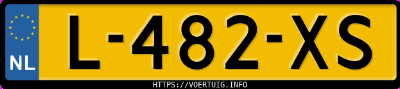 Kenteken afbeelding van L482XS, zwarte Volvo XC40 T4