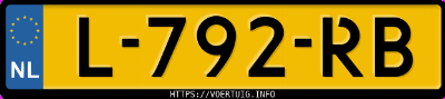 Kenteken afbeelding van L792RB, zwarte Volvo XC60 2.0t