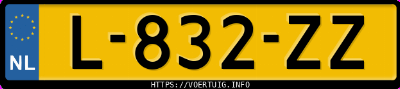 Kenteken afbeelding van L832ZZ, grijze Volvo V40 T3