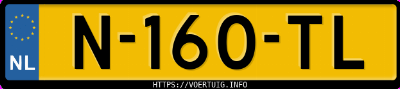 Kenteken afbeelding van N160TL, witte Volvo XC40 T2