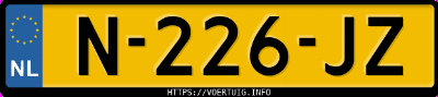 Kenteken afbeelding van N226JZ, grijze Volvo V60 T8 Twin Engine Awd