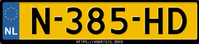 Kenteken afbeelding van N385HD, zwarte Volvo XC60 T8 Twin Engine Awd