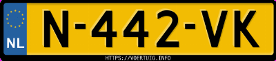 Kenteken afbeelding van N442VK, zwarte Volvo XC70 Awd