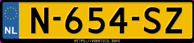 Kenteken afbeelding van N654SZ, blauwe Volvo XC40 P6