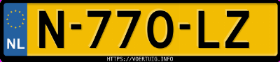 Kenteken afbeelding van N770LZ, witte Volvo V60 B3