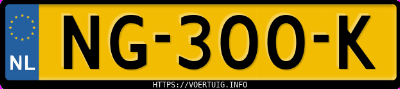 Kenteken afbeelding van NG300K, zwarte Volvo V50 1.6 Drive