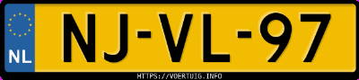 Kenteken afbeelding van NJVL97, rode Volvo 480 Gt Turbo