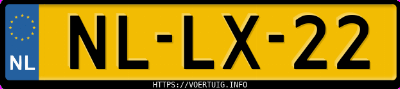 Kenteken afbeelding van NLLX22, groene Volvo 850 2.5 I 20v