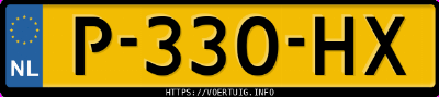 Kenteken afbeelding van P330HX, grijze Volvo V90 Recharge T6 Awd