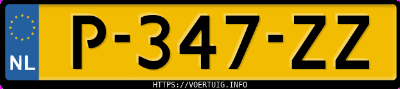 Kenteken afbeelding van P347ZZ, blauwe Volvo XC40 T5 Recharge