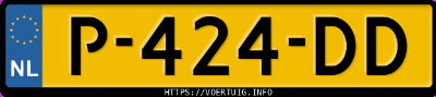 Kenteken afbeelding van P424DD, zwarte Volvo C70