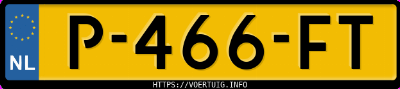 Kenteken afbeelding van P466FT, grijze Volvo V90 Cross Country B6 Awd